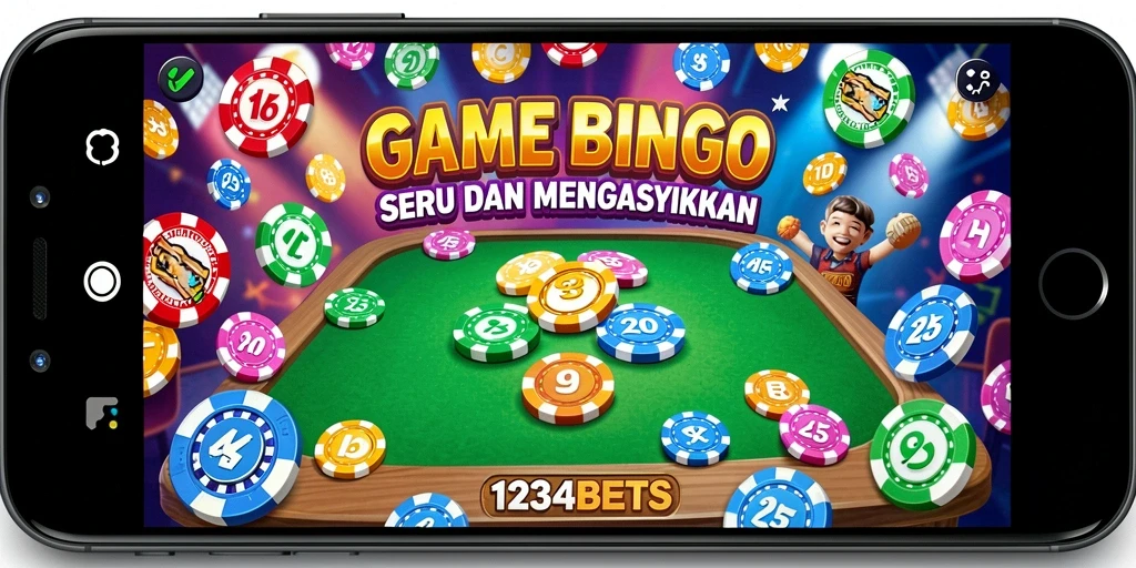 Screenshot gameplay 1234BETS yang menampilkan suasana seru permainan Bingo.