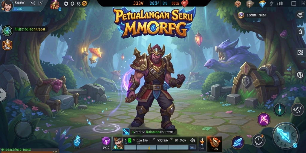Gameplay seru di dunia fantasi 333V MMORPG.