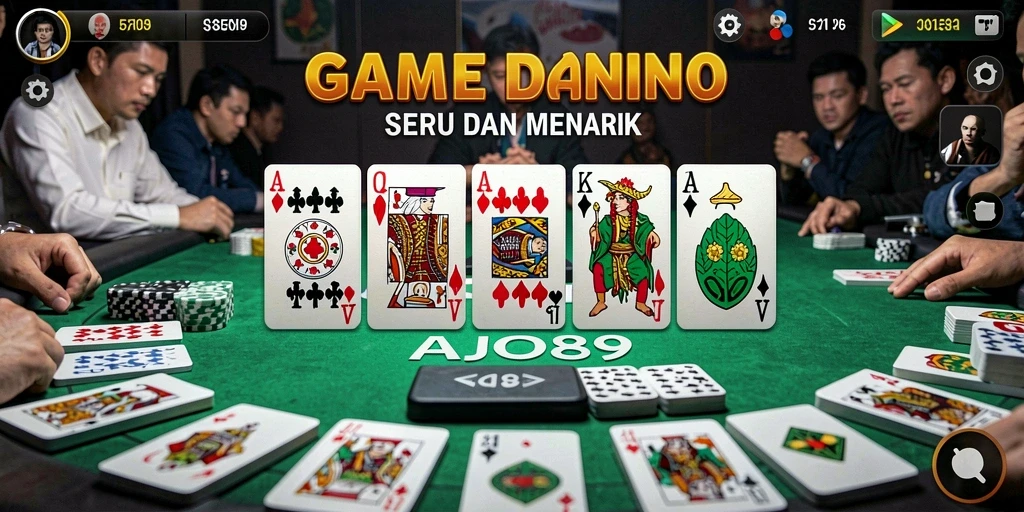 Screenshot utama AJO89 menunjukkan pemain menikmati permainan Domino.