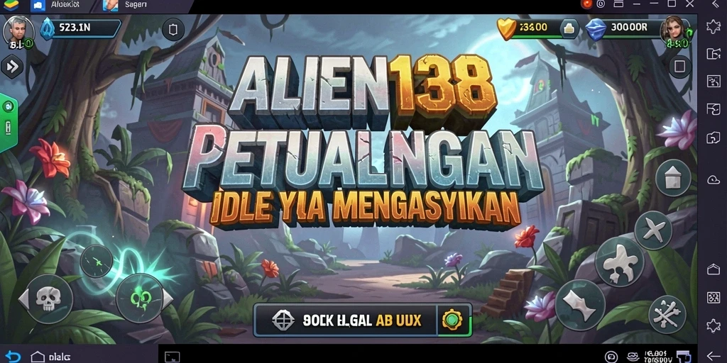 Tampilan gameplay <strong>ALIEN138</strong> yang menakjubkan dengan alien dan planet yang beragam.