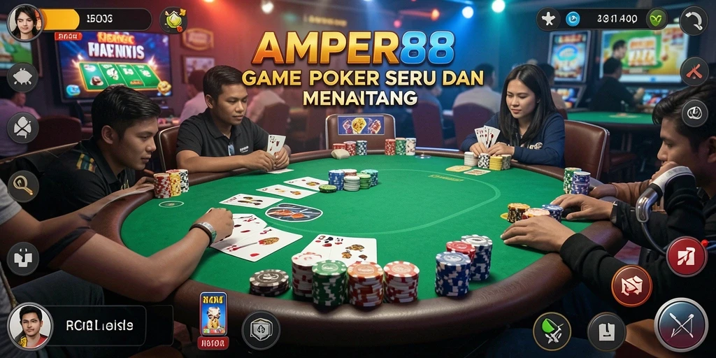 Tampilan gameplay seru di AMPER88 dengan pemain aktif.