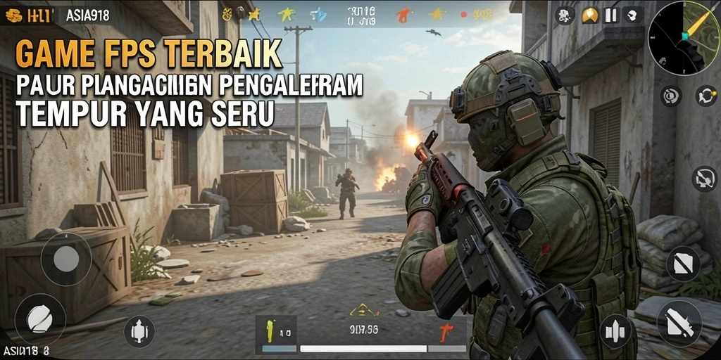 Screenshot ASIA918 menampilkan intense gameplay FPS dengan aksi seru.