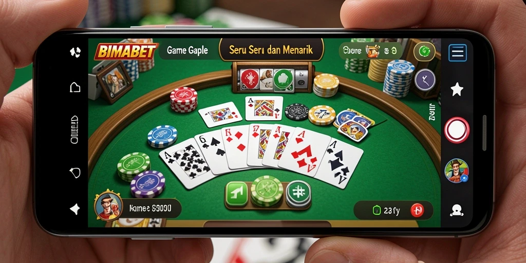 Tampilan gameplay Gaple yang seru di BIMABET.