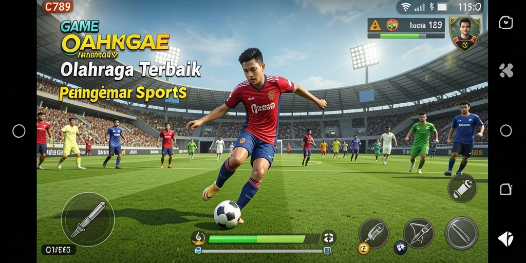 Screenshot C789 menampilkan gameplay mendebarkan dalam pertandingan olahraga.