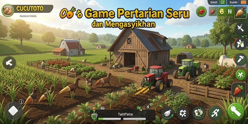 Tampilan gameplay CUCUTOTO yang menyenangkan dan interaktif.