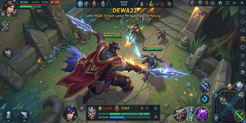 Tampilan gameplay seru DEWA22 yang penuh aksi.