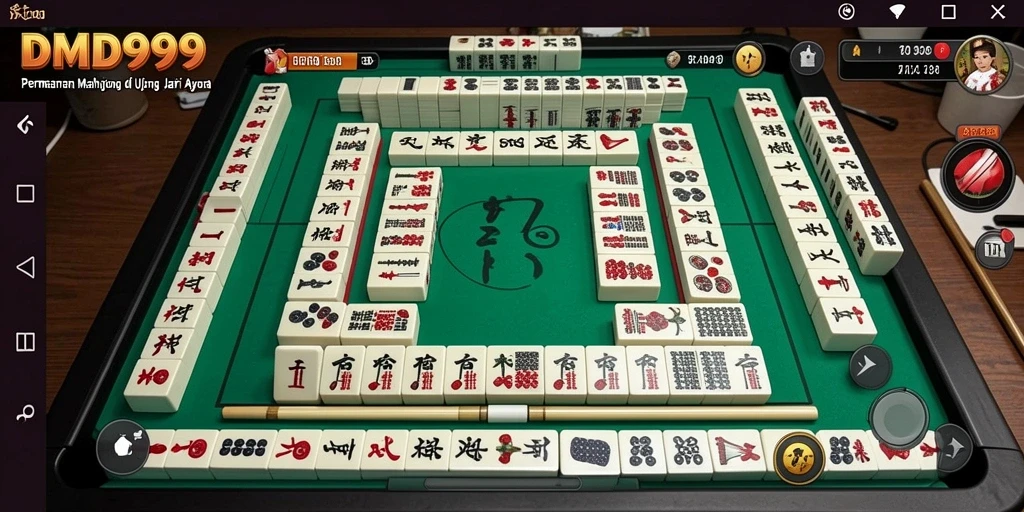 Screenshot DMD999 menunjukkan gameplay Mahjong yang mengasyikkan.