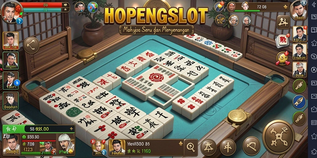 Tampilan menarik dari gameplay HOPENGSLOT yang menampilkan Mahjong.