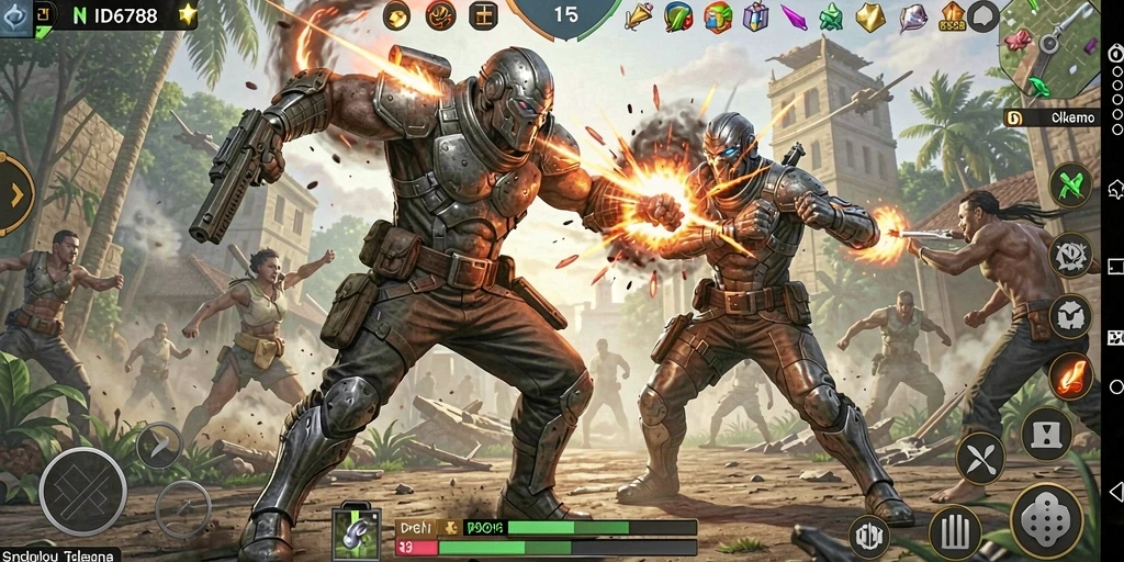 Tampilan dinamis dari gameplay ID6788 yang penuh aksi.