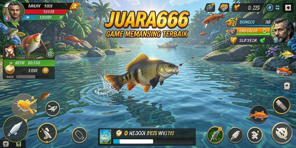 Tampilan menarik dari gameplay memancing JUARA666 yang menyenangkan.