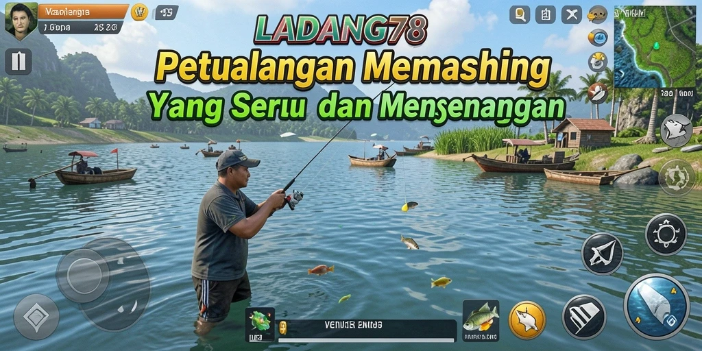 Gameplay LADANG78 yang menampilkan pengalaman memancing yang seru.