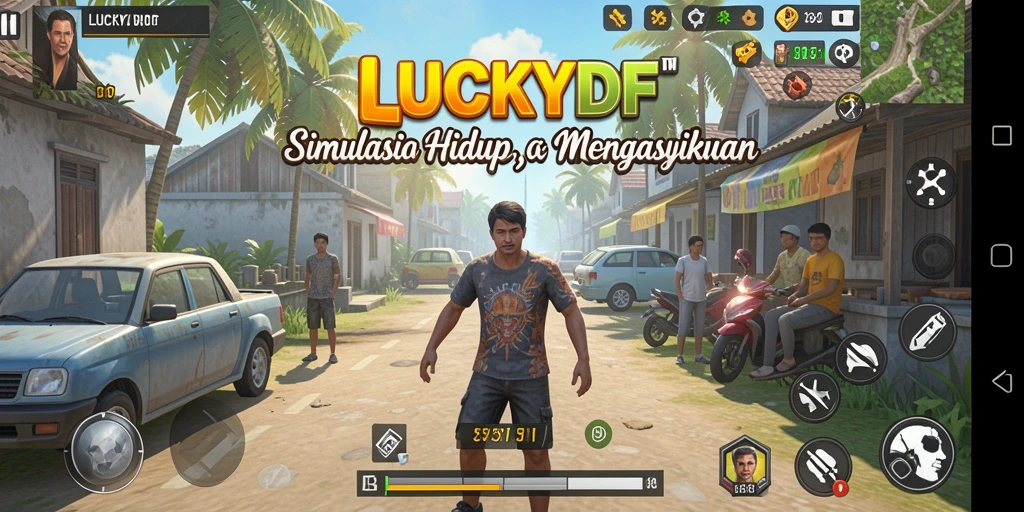 Tampilan gameplay LUCKYDF yang interaktif dan menarik.