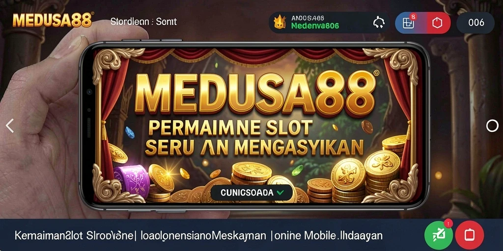 Screenshot gameplay menunjukkan keseruan bermain Slot di MEDUSA88.