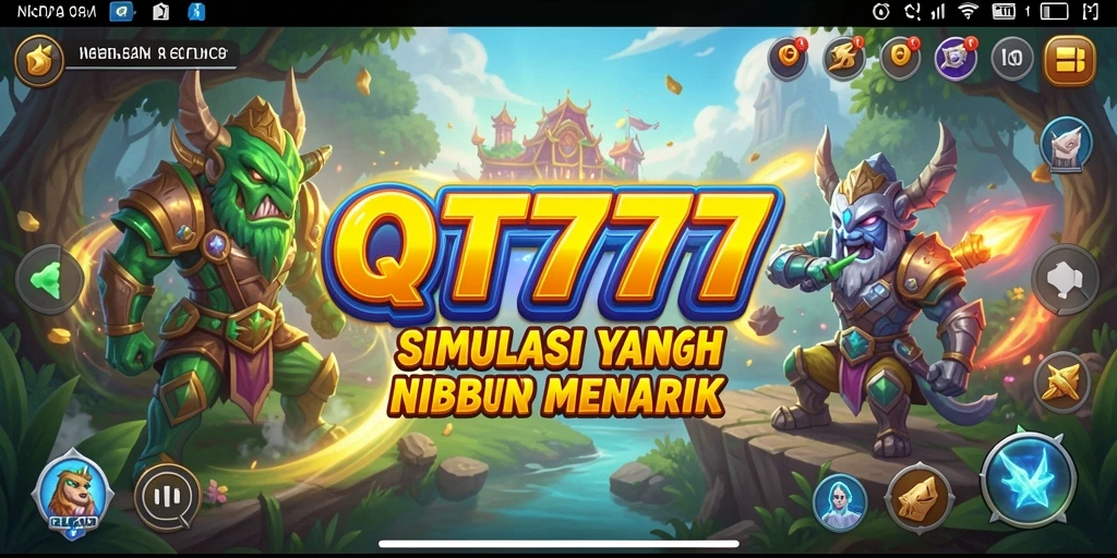 Tampilan gameplay QT777 yang menakjubkan dan penuh warna.