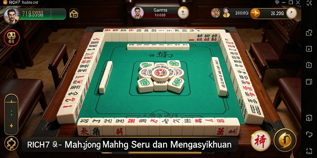 Cuplikan gameplay <strong>RICH7</strong> menampilkan momen mendebarkan saat menyusun ubin Mahjong.