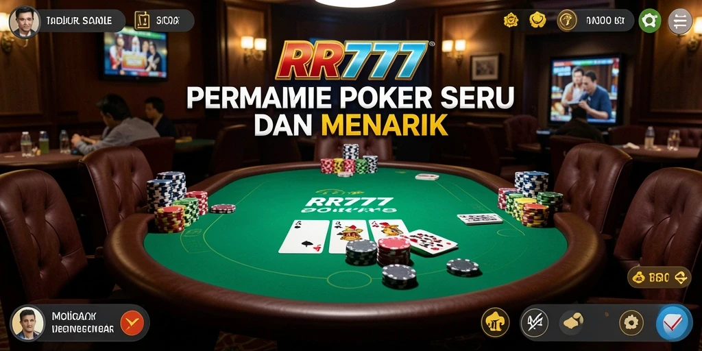 Screenshot dari gameplay poker di RR777 dengan grafis yang mengesankan.