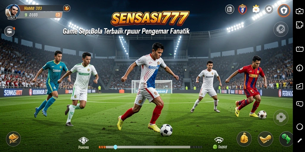 Screenshot SENSASI777 menampilkan gameplay sepak bola yang seru dan mendebarkan.
