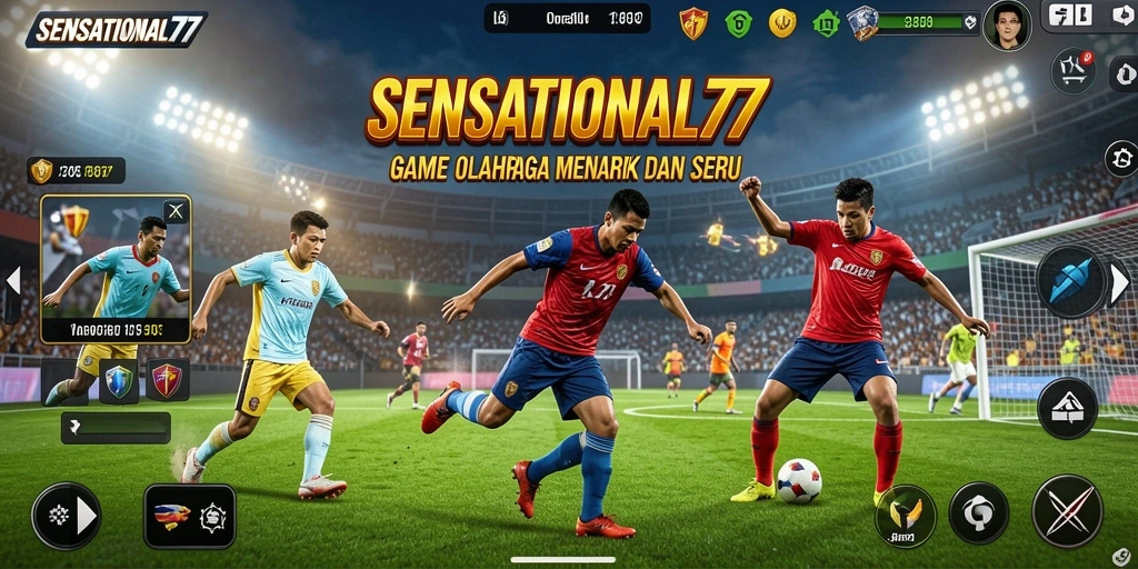 Tampilan gameplay seru dari SENSATIONAL77 yang menampilkan aksi olahraga.