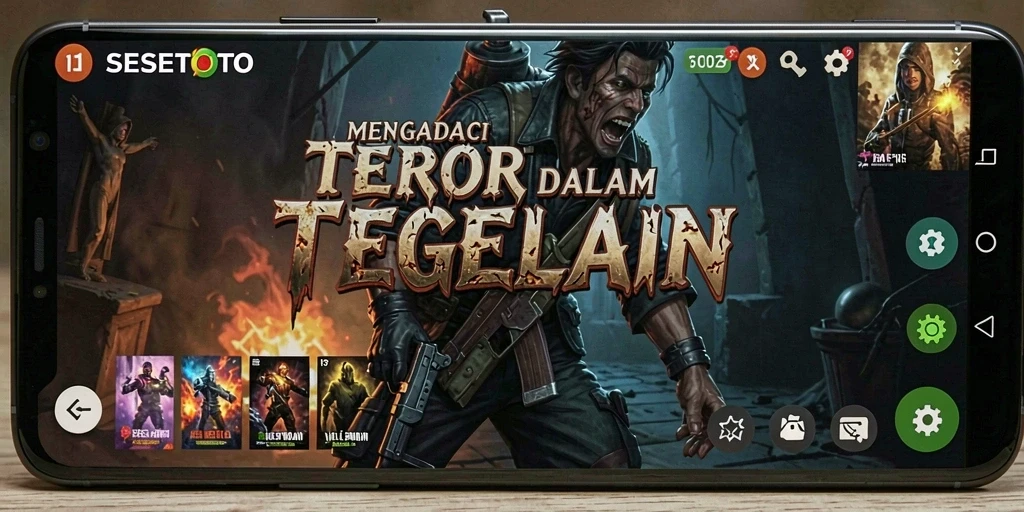 Gameplay SESETOTO menampilkan momen-momen mencekam di kegelapan.