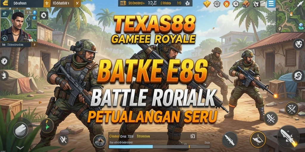 Tampilan gameplay mendebarkan dari TEXAS88 dalam pertempuran Battle Royale.