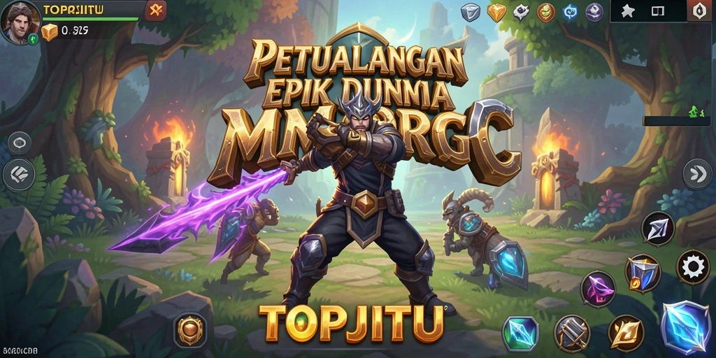 Screenshot menunjukkan aksi seru dan petualangan dalam TOPJITU.